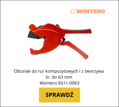 Obcinak do rur kompozytowych i z tworzywa sr do 63mm Montero
